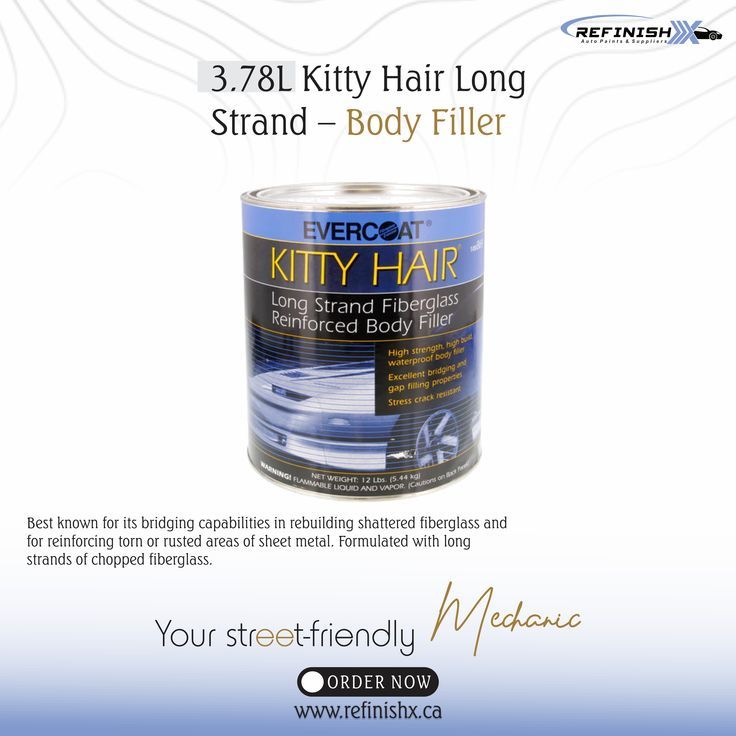 3.78L Kitty Hair Long Strand - Body Filler | Refinshx.com